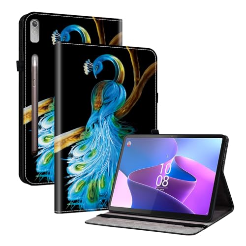 TEDTIKJT Hülle für Lenovo Tab P11 Pro Gen 2 11.2 Zoll 2021/ Lenovo Pad Pro 2022 Hülle PU Leder Flip Cover Schutzhülle mit 2-Kartenschlitz Ständer Schutzhülle,Blauer Pfau TEDTIKJT Hülle für Lenovo Tab P11 Pro Gen 2 11.2 Zoll 2021/ Lenovo Pad Pro 2022 Hülle PU Leder Flip Cover Schutzhülle mit 2-Kartenschlitz Ständer Schutzhülle,Blauer Pfau von TEDTIKJT