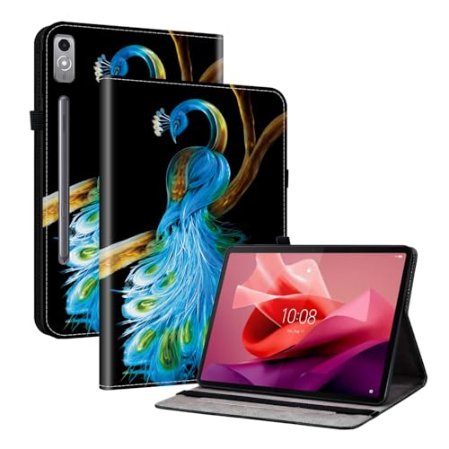 TEDTIKJT Hülle für Lenovo Tab P12 12.7 Zoll 2023 Flip Schutzhülle PU Leder mit Standfunktion mit 2-Kartenschlitz Schutzhülle für Lenovo Tab P12 12.7" 2023 Hülle,Blauer Pfau TEDTIKJT Hülle für Lenovo Tab P12 12.7 Zoll 2023 Flip Schutzhülle PU Leder mit Standfunktion mit 2-Kartenschlitz Schutzhülle für Lenovo Tab P12 12.7" 2023 Hülle,Blauer Pfau von TEDTIKJT