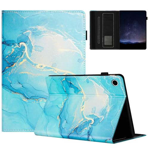 TEDTIKJT Hülle für Samsung Galaxy Tab A9 8.7" (SM-X110/SM-X115) Klappen Schutzhülle PU Leder mit Ständer Tasche Tablet Flip Cover Schutzhülle für Galaxy Tab A9 8.7" Hülle,Galaktischer Marmor Grün von TEDTIKJT