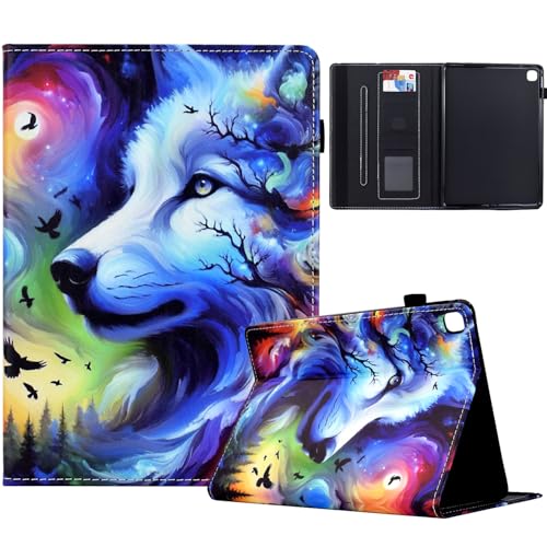 TEDTIKJT Hülle für Samsung Galaxy Tab S5e 10.5 Zoll Hülle SM-T720 T725 Tablet Schutzhülle PU Leder Flip Cover mit Kartenschlitz Ständer Tablet Samsung Galaxy Tab S5e 10.5" Hülle,Wolf TEDTIKJT Hülle für Samsung Galaxy Tab S5e 10.5 Zoll Hülle SM-T720 T725 Tablet Schutzhülle PU Leder Flip Cover mit Kartenschlitz Ständer Tablet Samsung Galaxy Tab S5e 10.5" Hülle,Wolf von TEDTIKJT
