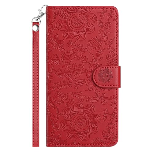 TEDTIKJT Hülle für iPhone 13 Mini 5.4" Klapp Handyhülle PU Leder Flip-Cover mit Standfunktion Kartenfach Blumendesign Schutzhülle für iPhone 13 Mini Hülle,Rot TEDTIKJT Hülle für iPhone 13 Mini 5.4" Klapp Handyhülle PU Leder Flip-Cover mit Standfunktion Kartenfach Blumendesign Schutzhülle für iPhone 13 Mini Hülle,Rot von TEDTIKJT