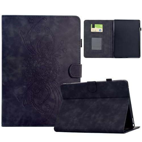 TEDTIKJT Hülle kompatibel mit Kindle Paperwhite 5 2021 6.8" 11th Gen (M2L3EK/M2L4EK) Flip Cover Schutzhülle Leder mit Stifthalter Stand Mandala-Druck Schutzhülle mit Auto Schlafen/Wachen,Schwarz von TEDTIKJT