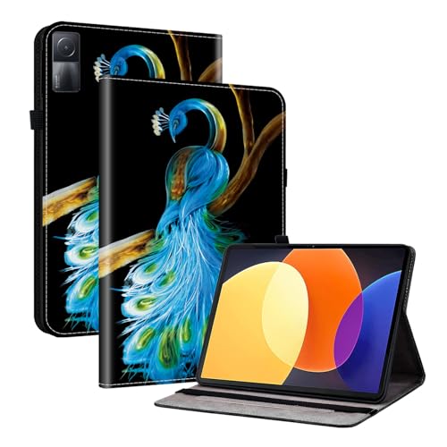 TEDTIKJT Tablet Hülle Kompatibel mit Xiaomi Redmi Pad 2022 10.61 Zoll Flip Cover Schutzhülle PU Leder mit Stiftschlitz Ständer Schutzhülle für Xiaomi Redmi Pad 10.61" 2022,Blauer Pfau TEDTIKJT Tablet Hülle Kompatibel mit Xiaomi Redmi Pad 2022 10.61 Zoll Flip Cover Schutzhülle PU Leder mit Stiftschlitz Ständer Schutzhülle für Xiaomi Redmi Pad 10.61" 2022,Blauer Pfau von TEDTIKJT