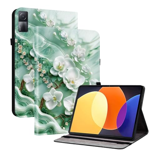 TEDTIKJT Tablet Hülle Kompatibel mit Xiaomi Redmi Pad 2022 10.61 Zoll Flip Cover Schutzhülle PU Leder mit Stiftschlitz Ständer Schutzhülle für Xiaomi Redmi Pad 10.61" 2022,Jadeblüte TEDTIKJT Tablet Hülle Kompatibel mit Xiaomi Redmi Pad 2022 10.61 Zoll Flip Cover Schutzhülle PU Leder mit Stiftschlitz Ständer Schutzhülle für Xiaomi Redmi Pad 10.61" 2022,Jadeblüte von TEDTIKJT