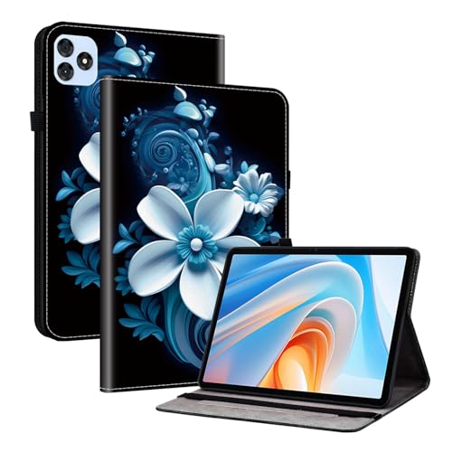 TEDTIKJT Tablet Hülle Kompatibel mit itel VistaTab 30 11 Zoll 2024 PU Leder Flip Cover Schutzhülle mit 2-Kartenschlitz Ständer für itel VistaTab 30 Schutzhülle,Orchidee von TEDTIKJT