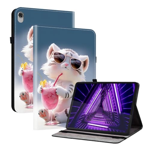 TEDTIKJT Tablet Hülle für Lenovo M10 Plus 2nd Gen 10.3 2020 TB-X606F X606X PU Leder Flip Cover Schutzhülle mit 2-Kartenschlitz Ständer Schutzhülle Hülle,Cartoon Kleiner Tiger TEDTIKJT Tablet Hülle für Lenovo M10 Plus 2nd Gen 10.3 2020 TB-X606F X606X PU Leder Flip Cover Schutzhülle mit 2-Kartenschlitz Ständer Schutzhülle Hülle,Cartoon Kleiner Tiger von TEDTIKJT