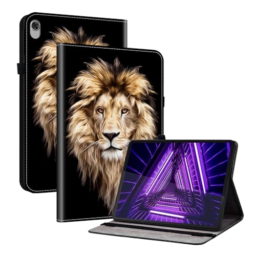 TEDTIKJT Tablet Hülle für Lenovo Tab K10 10.3 Zoll 2021 PU Leder Flip Cover Schutzhülle mit 2-Kartenschlitz Ständer Schutzhülle für Hülle Lenovo Tab K10,Löwenkopf TEDTIKJT Tablet Hülle für Lenovo Tab K10 10.3 Zoll 2021 PU Leder Flip Cover Schutzhülle mit 2-Kartenschlitz Ständer Schutzhülle für Hülle Lenovo Tab K10,Löwenkopf von TEDTIKJT