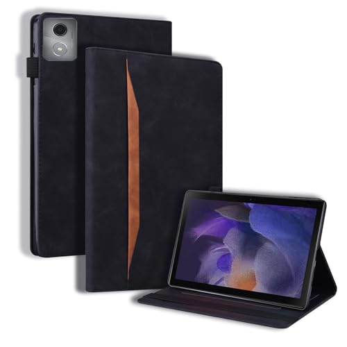 TEDTIKJT Tablet Schutzhülle für Lenovo Tab Plus/Lenovo Tab K11 Plus 11.45 Zoll 2024, PU Leder Multi-Winkel Ständer Funktion Flip-Tasche, Schwarz von TEDTIKJT