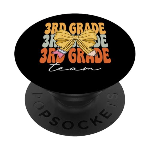 3. Klasse Team Groovy Kokette Schleife Niedlich Lustig Zurück zur Schule PopSockets Klebender PopGrip von TEEAX