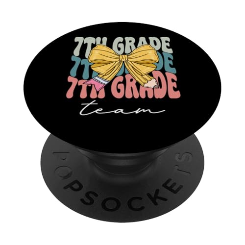 7. Klasse Team Groovy Kokette Schleife Niedlich Lustig Zurück zur Schule PopSockets Klebender PopGrip von TEEAX
