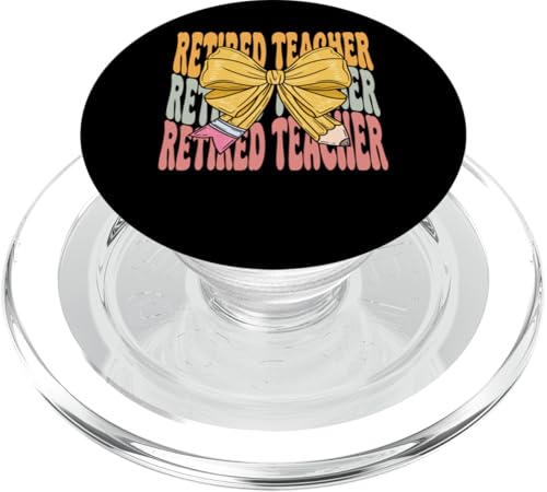 Die pensionierte Lehrerin Groovy Coquette Bow Cute geht zurück in die Schule PopSockets PopGrip für MagSafe von TEEAX