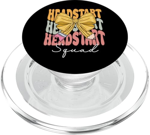 Headstart Squad Groovy Coquette Bow Cute Zurück in die Schule PopSockets PopGrip für MagSafe von TEEAX