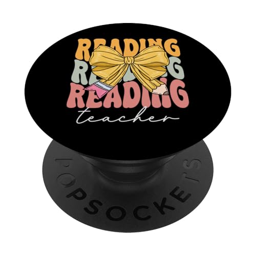 Leselehrer Groovy Coquette Bow Cute Back to School PopSockets Klebender PopGrip Leselehrer Groovy Coquette Bow Cute Back to School PopSockets Klebender PopGrip von TEEAX