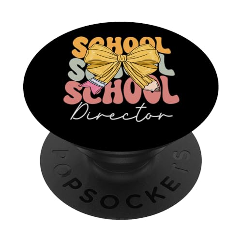 Schuldirektor Groovy Coquette Bow Cute Back to School PopSockets Klebender PopGrip von TEEAX