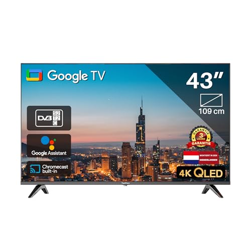 TEEVIEW TV43QQG-EU 43" Google Smart QLED 4K UHD TV, WLAN, Bluetooth, 3X HDMI, Triple Tuner, Sprachsteuerung, Integrierte Streaming-Apps TEEVIEW TV43QQG-EU 43" Google Smart QLED 4K UHD TV, WLAN, Bluetooth, 3X HDMI, Triple Tuner, Sprachsteuerung, Integrierte Streaming-Apps von TEEVIEW