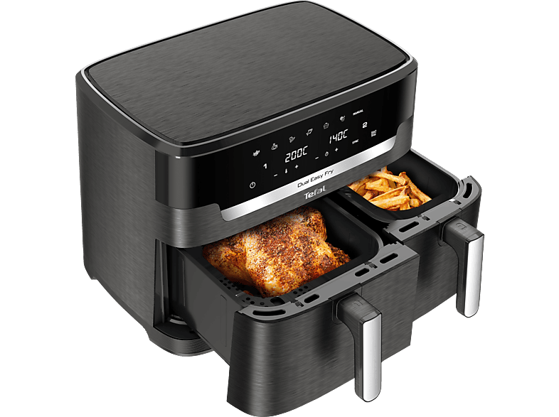 TEFAL EY942H Dual Easy Fry XXL Doppelkammer - Heißluftfritteuse 2700 Watt Grau TEFAL EY942H Dual Easy Fry XXL Doppelkammer - Heißluftfritteuse 2700 Watt Grau von TEFAL
