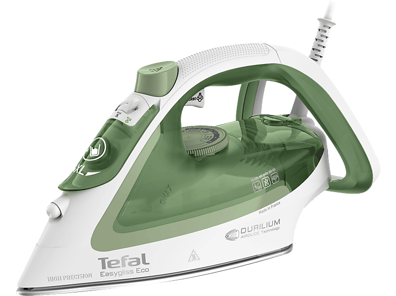 TEFAL FV5783 Easygliss Eco Dampfbügeleisen (2400 Watt, Durilium Airglide Bügelsohle) von TEFAL