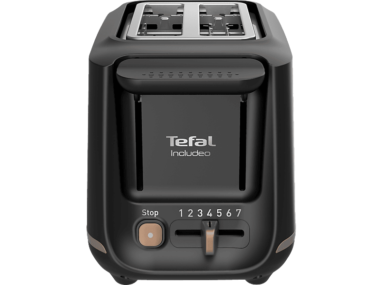 TEFAL TT5338 Includeo Toaster Schwarz (850 Watt, Schlitze: 2) von TEFAL