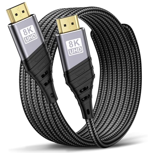 TEFLOTY HDMI 2.1 Kabel 8K - HDMI Kabel Ultra Highspeed 48Gbps 8K@60Hz 4K@120Hz 7680P eARC HDCP 2.2&2.3 DTS:X Dynamische HDR Dolby Atmos Kompatibel mit HDTV, PS5/4/3, Xbox Series X/S,Monitor Mehr von TEFLOTY