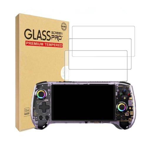 TEHAOUU 3 Stück Displayschutzfolie für Anbernic RG557, 9H gehärtetes Glas HD Klar Folie für RG557 Handheld Spielkonsole - Anti-Kratzer, Blasenfrei, Ultradünn TEHAOUU 3 Stück Displayschutzfolie für Anbernic RG557, 9H gehärtetes Glas HD Klar Folie für RG557 Handheld Spielkonsole - Anti-Kratzer, Blasenfrei, Ultradünn von TEHAOUU