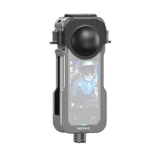 TEHAOUU Käfig-Set für Insta360 X5 Käfig mit 6,35 mm Gewinde und Silikon-Objektivabdeckung, integrierte Kaltschuh-Halterungen, Gehäuse aus Aluminiumlegierung, Action-Kamera-Zubehör TEHAOUU Käfig-Set für Insta360 X5 Käfig mit 6,35 mm Gewinde und Silikon-Objektivabdeckung, integrierte Kaltschuh-Halterungen, Gehäuse aus Aluminiumlegierung, Action-Kamera-Zubehör von TEHAOUU