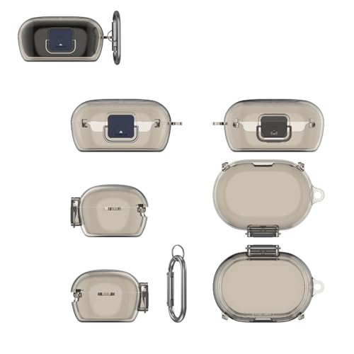 TEHAOUU Schutzhülle für Bose QuietComfort Ohrhörer-Hülle, transparent, weiches Silikon, stoßfest, wasserdicht, kratzfest, Anti-Fall, einfache Tragetasche mit Schlüsselanhänger (transparentes Grau) TEHAOUU Schutzhülle für Bose QuietComfort Ohrhörer-Hülle, transparent, weiches Silikon, stoßfest, wasserdicht, kratzfest, Anti-Fall, einfache Tragetasche mit Schlüsselanhänger (transparentes Grau) von TEHAOUU