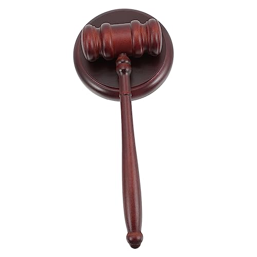 TEHAUX 1 Satz Auktionshammer Hammerstütze Rechtsanwalt Gericht Auktionatoren Block Holzhammer Versteigerungshammer Juristenhammer bohrhammer Hammer für Richter Richterhammer hölzern Brown von TEHAUX