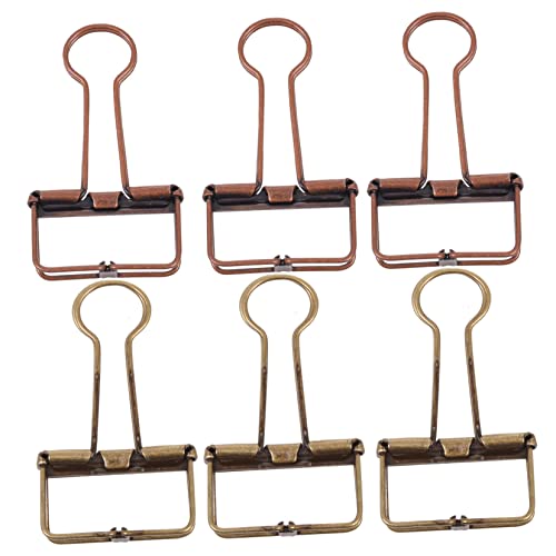 TEHAUX 1 Satz Dateiorganisation Von Clips Office Organizer Büro Organizer Aktenklammern Büroklammern Bunt Goldene Büroklammern Testpapiermappe Office-sammelmappe Eisen 6 Stück von TEHAUX