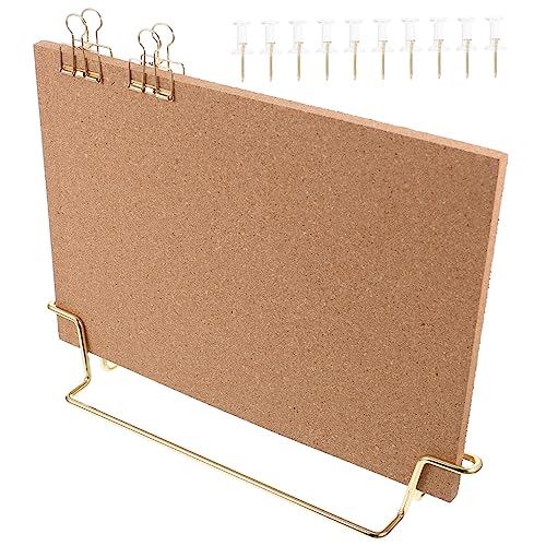 TEHAUX 1 Satz Korktafel Fürs Büro Mit Ständer Büro-korktafeln Memoboard Aus Kork Erste Korkplatte Zurück Nachricht Wandtafel Desktop-bulletin Dein Schreibtisch Klein Metall von TEHAUX
