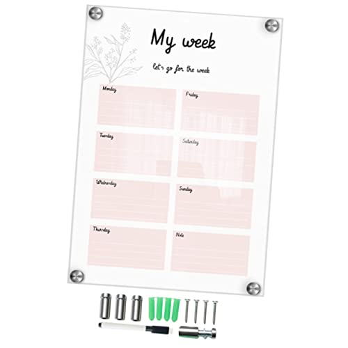 TEHAUX 1 Satz Notiztafel write board büroartikel erasable pens office zubehör bürozubehör klein hochzeitsdeko dekoration Home Message Board löschbare Notizblöcke für den Haushalt Acryl von TEHAUX