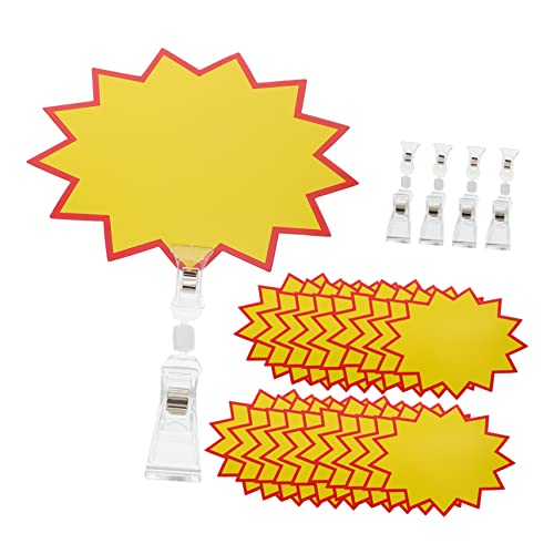 TEHAUX 1 Satz Pop-Werbemappe Halteklammern Fan-Shop Einzelhandel Clip für Korbetiketten Markt memo clip halter werbeaufsteller Werbe-Display aufkleber Zeichenclip Preisschild-Clip Papier von TEHAUX