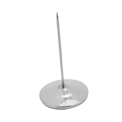 TEHAUX 1 Stück Menü Single Socket the accoutant die tellermanns memo clip halter kücjen zubehör tischklammern Ticketstecher für Restaurant Rechnungsspitze Rostfreier Stahl Silver von TEHAUX