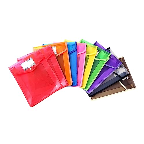 TEHAUX 10 Stück A4 Aktentasche dokumententasche document bag schreibwaren organizer Aktenorganisator dokumentieren briefumschläge Rechnung Ordner Beleg-Organizer-Ordner PP-Kunststoff von TEHAUX