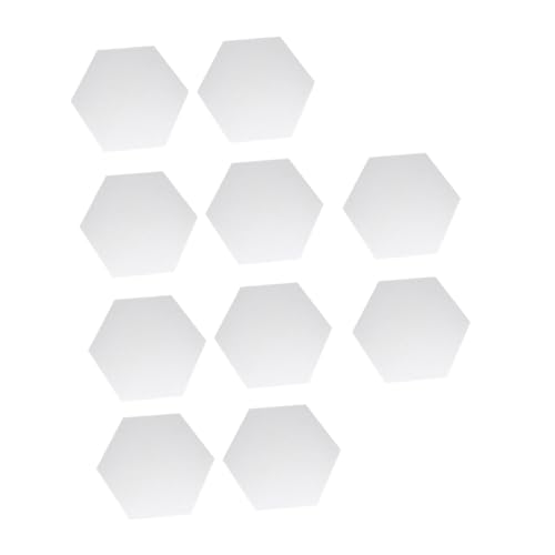 TEHAUX 10 Stück Filzplatte klein Bretter LED erste Dekorationen modern Oh wandaufkleber tapetenablöser steckbrett bindemittel wall decal Filz-Message-Board Foto-Anzeigetafel gefühlt Weiß von TEHAUX