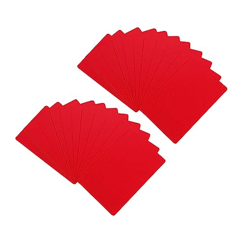TEHAUX 100 Stück Aluminiumkarten Individuelle Visitenkarten Namenskarten Leere Karten Und Umschläge Anpassbar Angepasst Druckbar Weißer Karton Kleine Leere Karten Anpassen Eloxiert Rot von TEHAUX