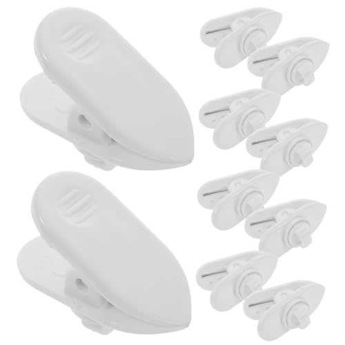 TEHAUX 10Stücke Kopfhörer Kabelclips Drehbare Halterung Für Kopfhörerkabel Für Handykopfhörer Weiß Nippelhalter Für Sicheres Kabelmanagement von TEHAUX