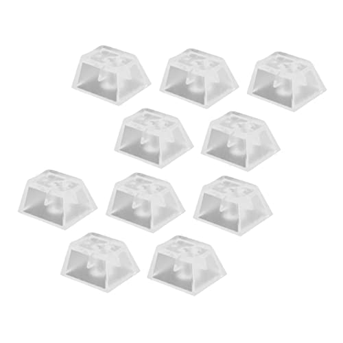 TEHAUX 10Stücke Transparente Keycap Für Mechanische Tastaturen Translucente Unbedruckte Tastatur Keycaps Originalhöhe Für Gamer Bastler von TEHAUX