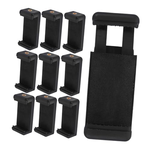 TEHAUX 10pcs Universal Tripod Phone Halter Handy Stativmontagadapter -Handy -Clip Langlebig Und Leicht Für Live -Streaming （ohne Löcher） von TEHAUX
