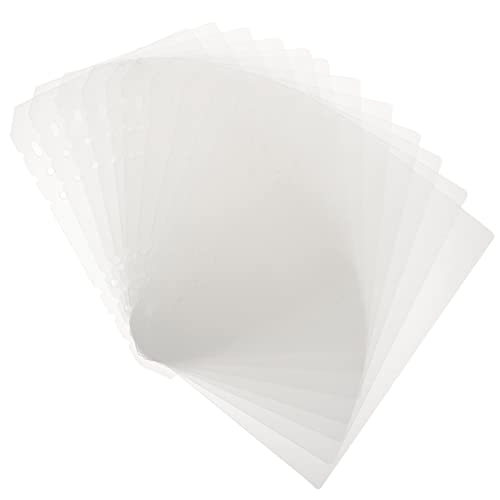 TEHAUX 12 Stück gestanzte Ordnerteiler Ordnertrenner Bindelaschen Pads Separator Notizbuch mit Trennwänden Tab trennstreifen für ordner praktische Ordnerteiler 6-Loch-Binderlaschen pp von TEHAUX