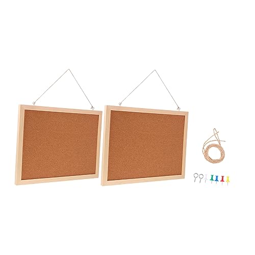 TEHAUX 2 Stück Bulletin Board Aus Kork Pinnwand Aus Kork Memoboard Aus Kork Fototafel Schild Home Message Board Bulletin -brett Korktafel Anzeigen Hölzern von TEHAUX