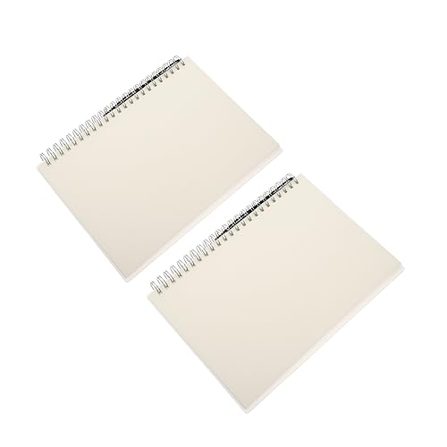 TEHAUX 2 Stück Leere lose Blattnoten DIY A5 Sammelalbum Notizbuch für Studenten Notizblöcke für Studenten Raster-Notizbuch Einfacher Notizblock Notizblock-Ordner pp Weiß von TEHAUX