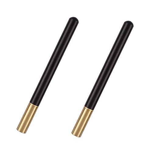 TEHAUX 2 Stück Unterschriftenstift aus Rosenholz Bußgeld Kugelschreiber gel ink pen schreibutensilien Business-Stift multifunktionaler Schreibstift tragbarer Schreibstift Messing Black von TEHAUX