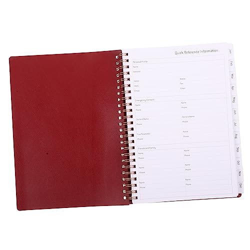 TEHAUX 2023 Zeitplanplaner bürogadges die doppelhelix the notebook book die organizer tagesplan Schulplaner Notizbuch Notizblock für den täglichen Gebrauch Arbeitsnotizblock Papier Black von TEHAUX
