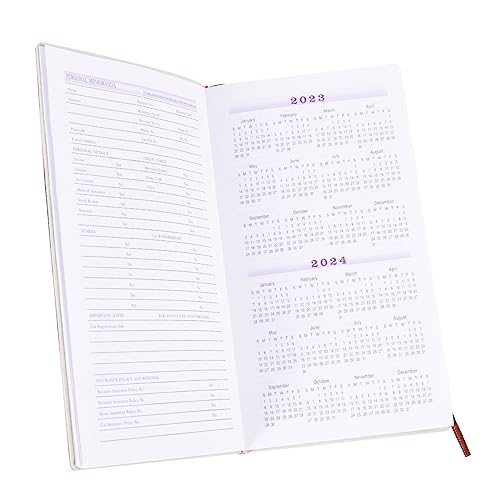 TEHAUX 2023 täglich Kalender-Notizbuch-Planer Projektplaner Wochenplaner-Notizbuch Monat Wochenplaner Notizblock büroartikel bürobedarf planenösen notizhefte the plan Papier rot von TEHAUX