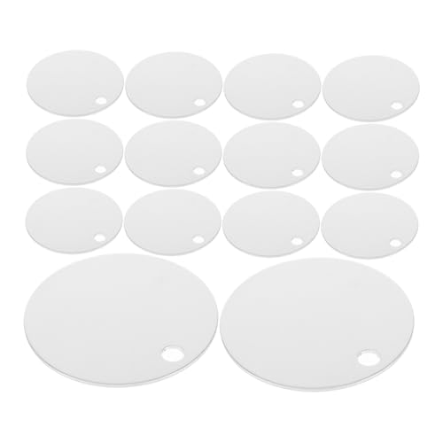 TEHAUX 25Stücke Aluminium Hundemarken Runde Gravur Anhänger Leere Namensschilder Für Katzen DIY Stempeln Und Gravieren Robuste Blanko Haustiermarken von TEHAUX