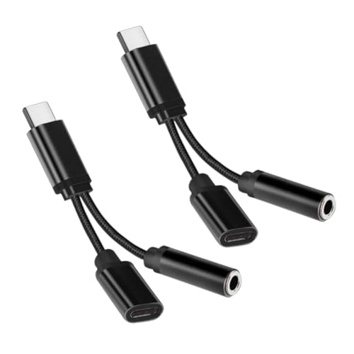 TEHAUX 2Stücke Type C Kopfhörer Adapter Professioneller Typ C Adapter Für Audio Laden Kompakt Tragbar Für Typ C Geräte Bedienen TEHAUX 2Stücke Type C Kopfhörer Adapter Professioneller Typ C Adapter Für Audio Laden Kompakt Tragbar Für Typ C Geräte Bedienen von TEHAUX