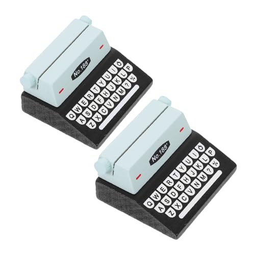 TEHAUX 2pcs Hölzerne Nachricht Clip Schreibmaschine Form Photohalter Schreibtisch Dekoration Office Schreibtisch Papierclip Für Desktop -kartennachricht Memo Memo von TEHAUX