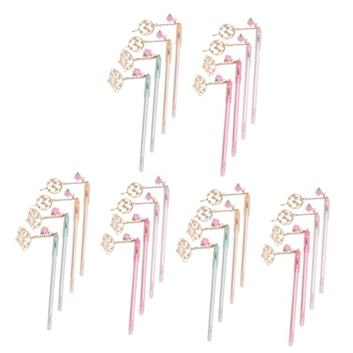 TEHAUX 3 Sätze Gel Stift Schreibkladde Kugelschreiber Ballpoint Pen Gelstifte Tinte Gelstift Mit Fächeranhänger Kreativer Gelschreiber Mit Hängendem Anhänger Plastik 8 Stücke * 3 von TEHAUX