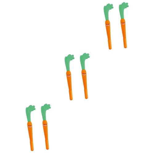 TEHAUX 3 Sätze Karotte Gel Stift Gelstifte Gel Schreibstifte Schreibkladde Cartoon-gelstift Kinderstift Büro Coole Stifte Für Led Karottenstifte Stift Plastik 2 Stücke * 3 von TEHAUX