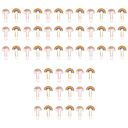 TEHAUX 3 Sätze Regenbogen-büroklammer Papierclips Bunt Geformt Sortiert Büroklammern in Verschiedenen Größen Pastell Büroklammern Farbig Büroklammern Klein Papierklammern Pvc 20 Stück * 3 von TEHAUX